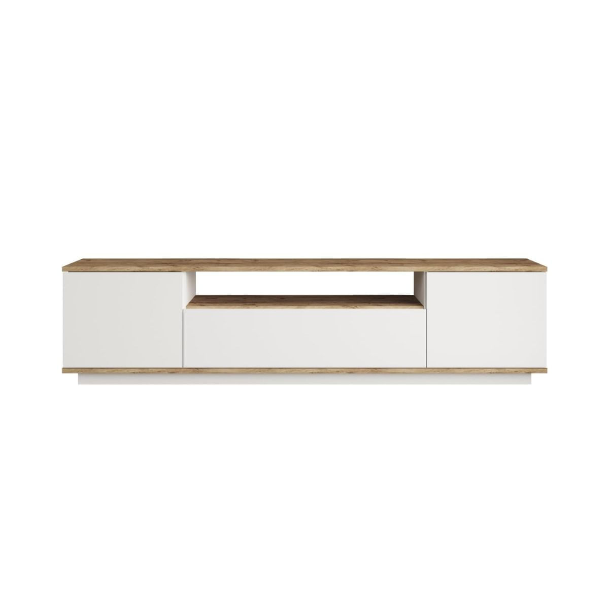 Mueble-de-TV-Mishu-3-puertas-abatibles-blanco-natural-46x180x45-cm-fondo-blanco