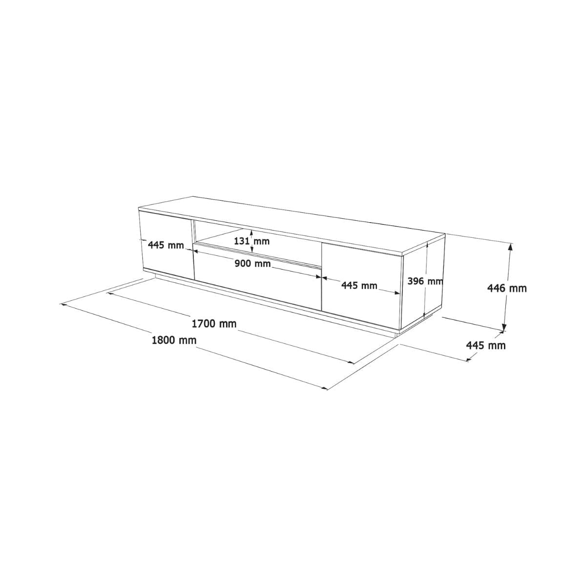 Mueble-de-TV-Mishu-3-puertas-abatibles-blanco-natural-46x180x45-cm-medidas