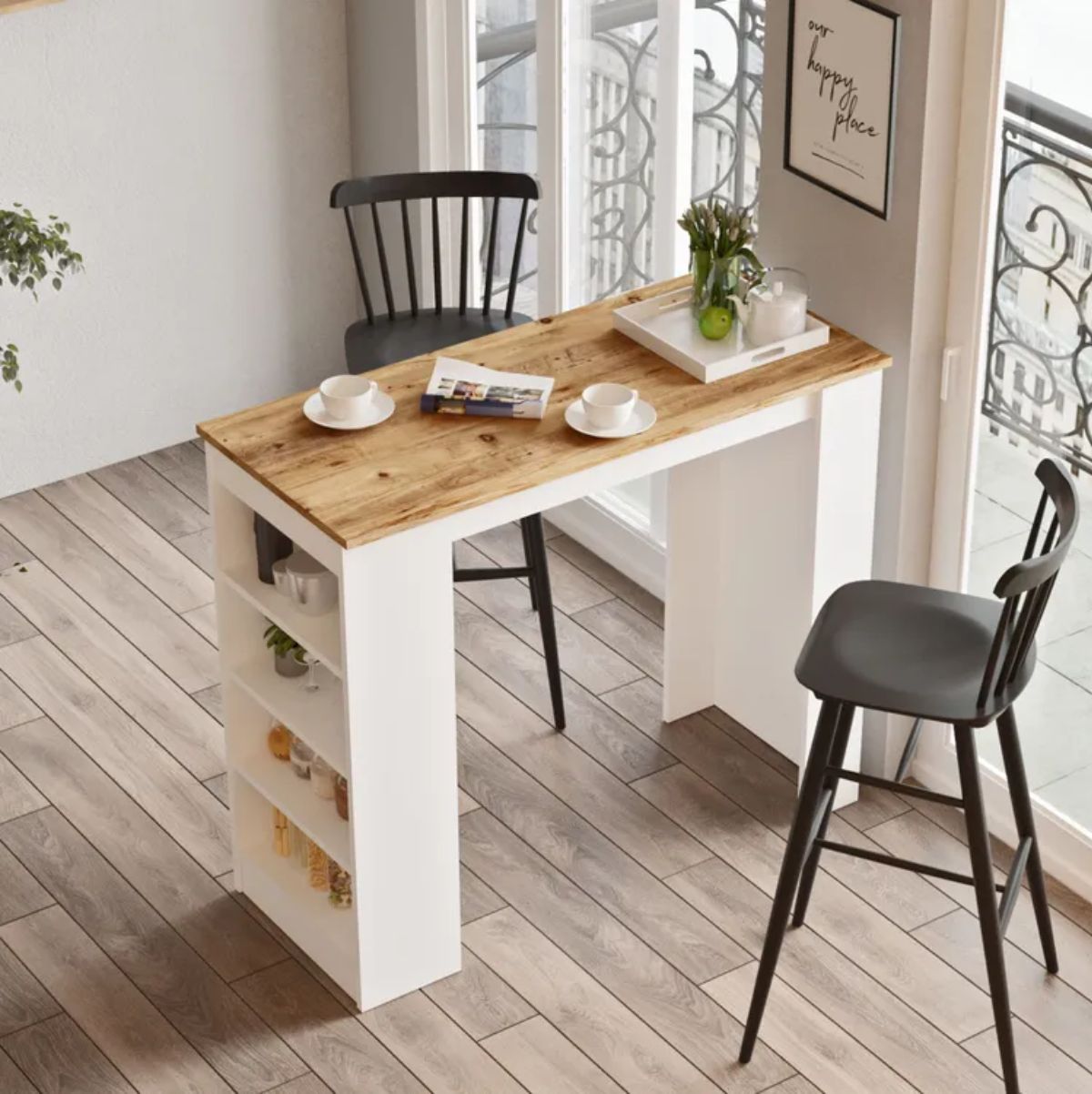 Mesa-alta-Yurupa-estantes-laterales-blanco-natural-101x120x51-cm-ambientadas
