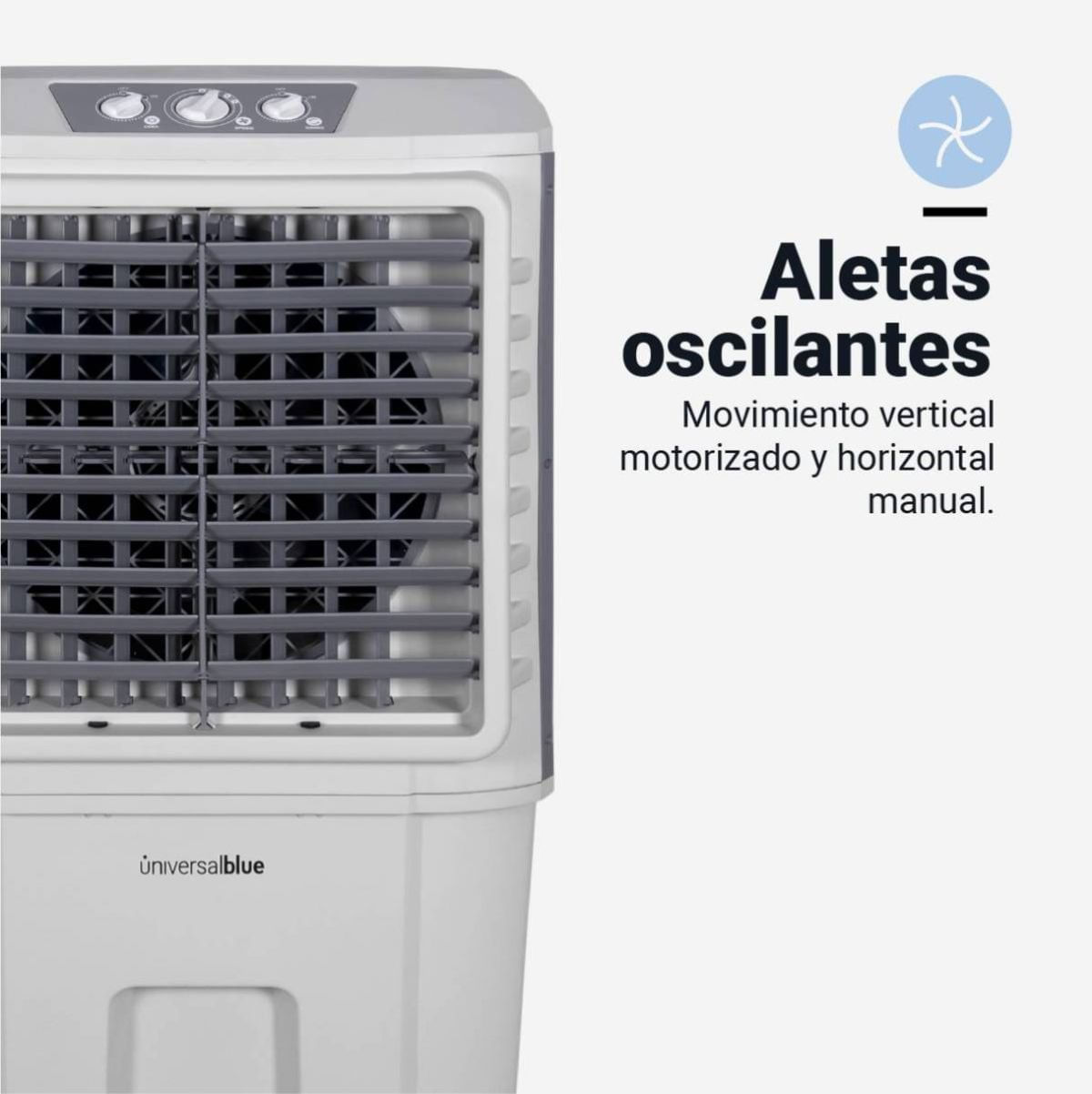 Climatizador-evaporativo-Universal-Blue-Tulum-7080-210W-80L-oscilante-25-45-m²-blanco-funcion-oscilante