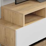 Mueble-de-TV-Zaitu-2-cajones---4-compartimentos-blanco-natural-42x125x32-cm-detalle