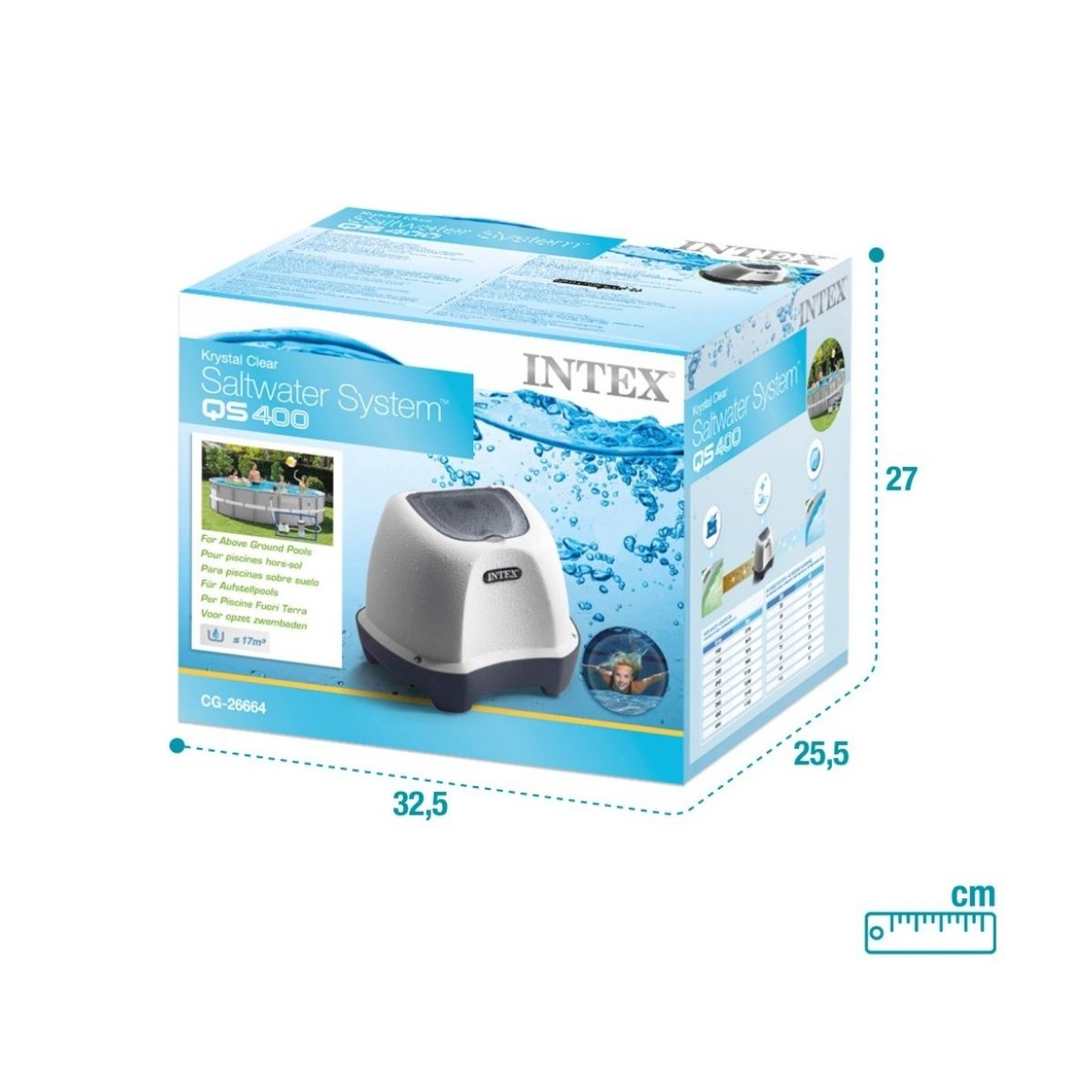 Clorador-salino-Intex-Saltwater-System-QS400-blanco-gris