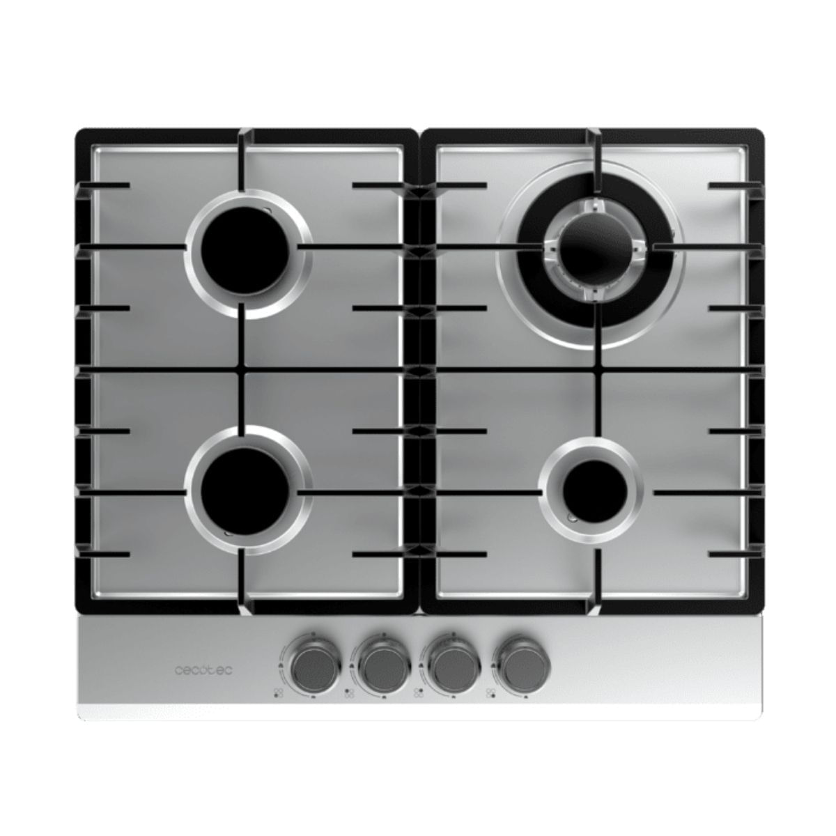 Placa-de-gas-Cecotec-Bolero-Squad-G-4200F-8000W-4-fuegos-inox-58-cm