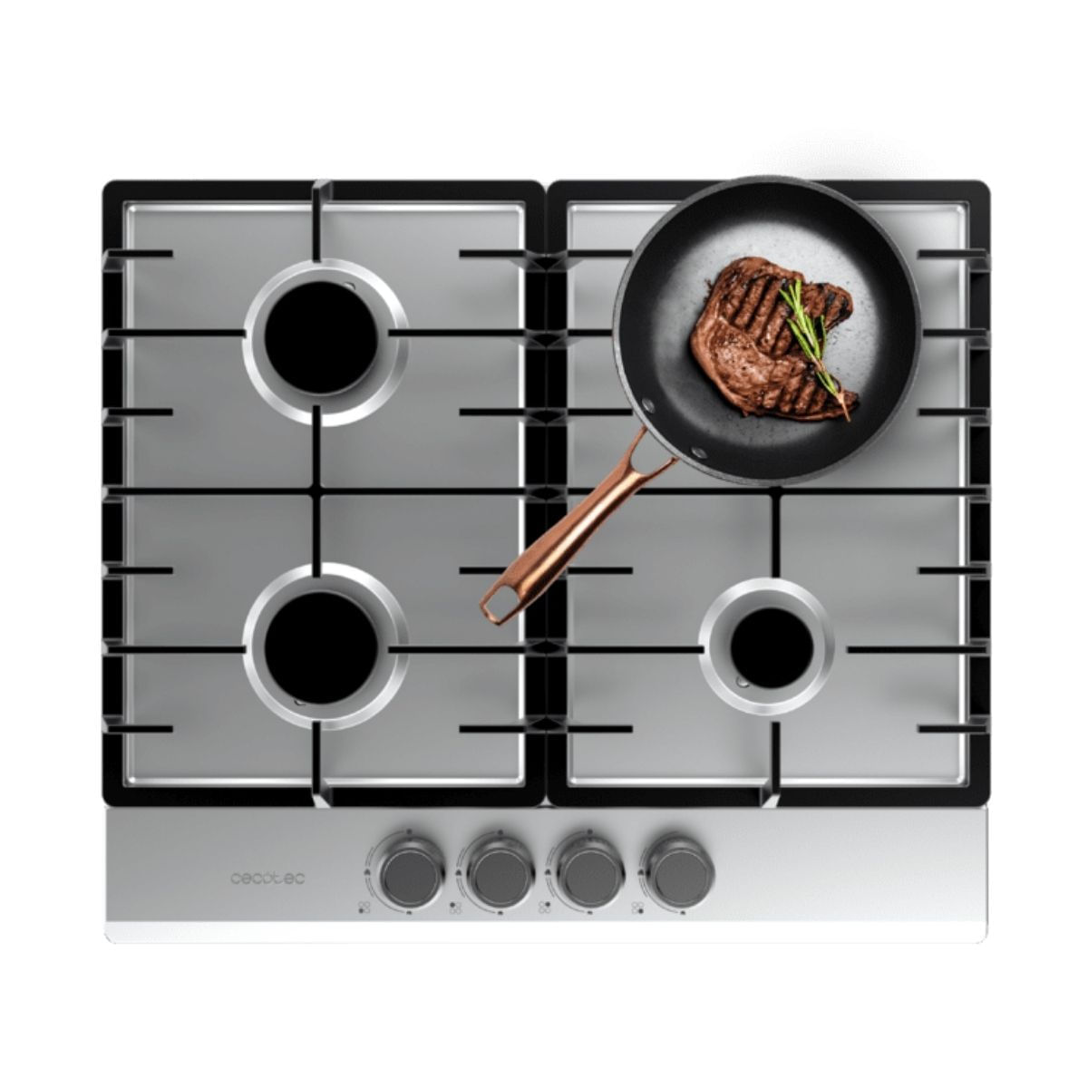 Placa-de-gas-Cecotec-Bolero-Squad-G-4200F-8000W-4-fuegos-inox-58-cm