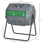 Compostador-giratorio-Grey-160L-doble-camara-gris-96x71x65-cm