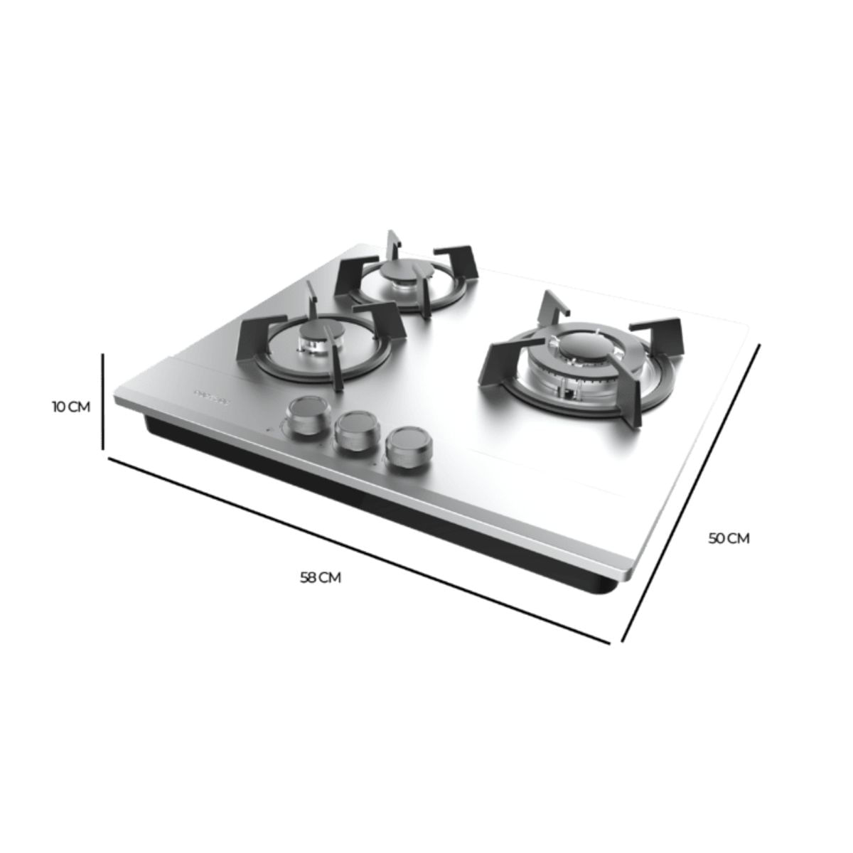 Placa-de-gas-Cecotec-Bolero-Squad-G-3200S-6260W-3-fuegos-inox-58-cm