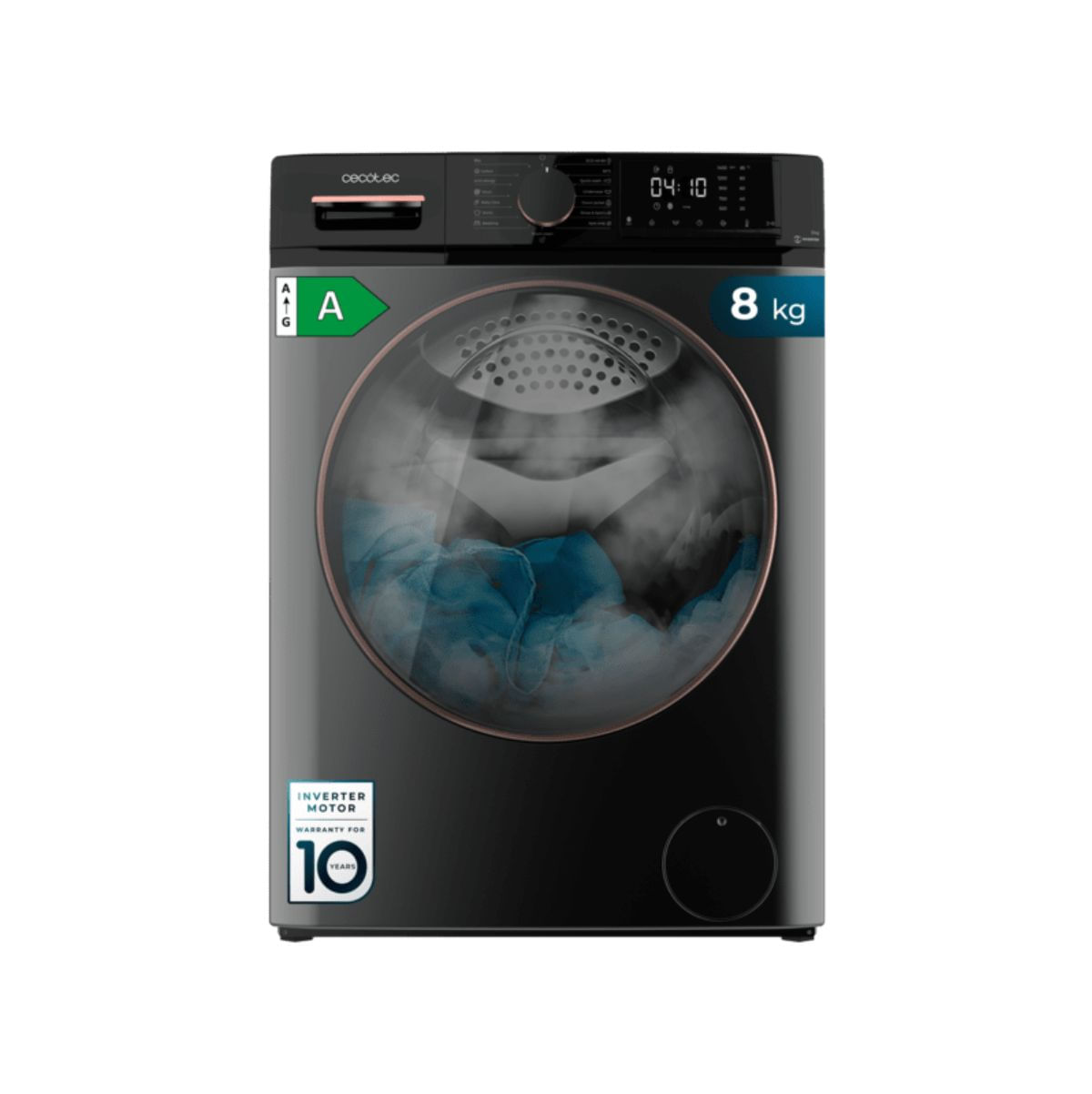 Lavadora-carga-frontal-Cecotec-Bolero-DressCode-8610-Inverter-8kg-1400-rpm-15-programas-A-negro-595-cm