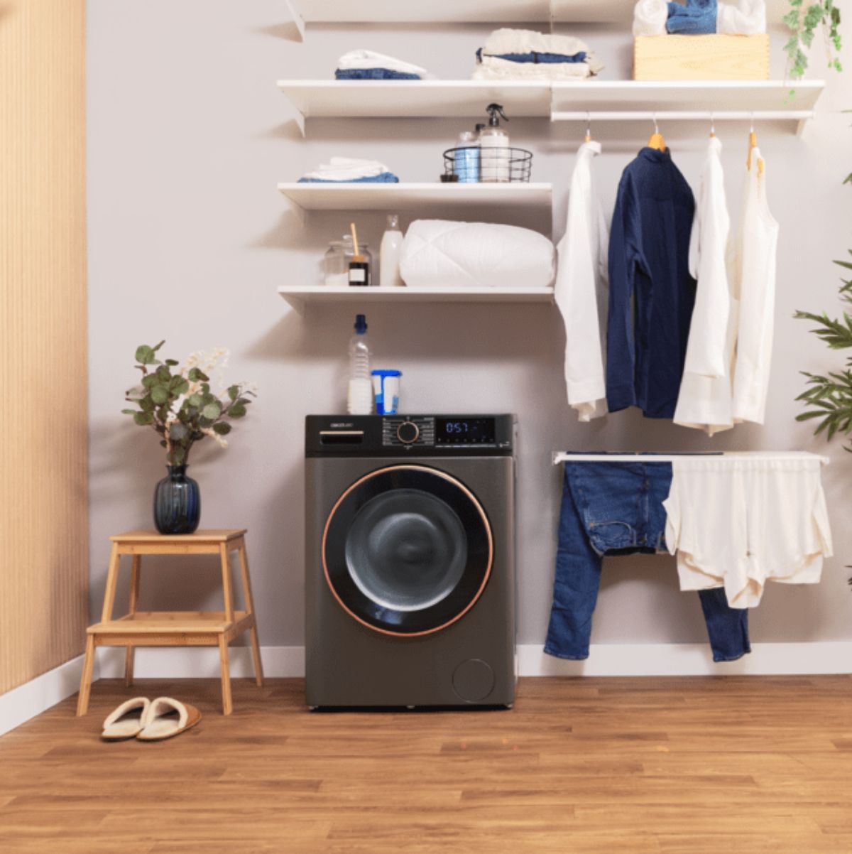 Lavadora-carga-frontal-Cecotec-Bolero-DressCode-8610-Inverter-8kg-1400-rpm-15-programas-A-negro-595-cm