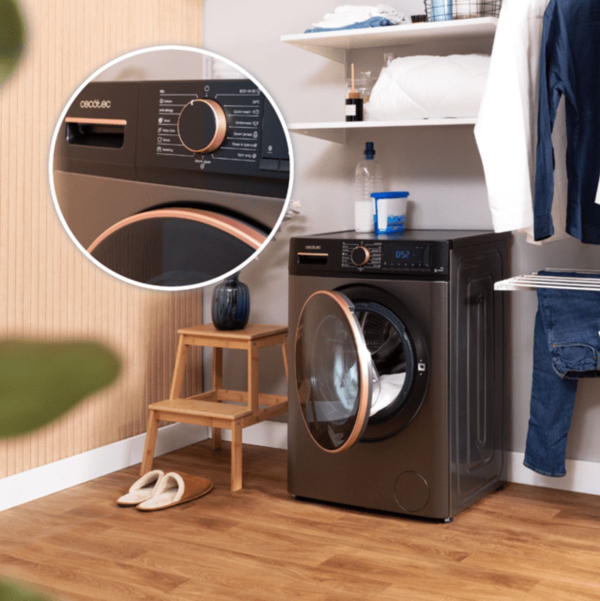 Lavadora-carga-frontal-Cecotec-Bolero-DressCode-8610-Inverter-8kg-1400-rpm-15-programas-A-negro-595-cm