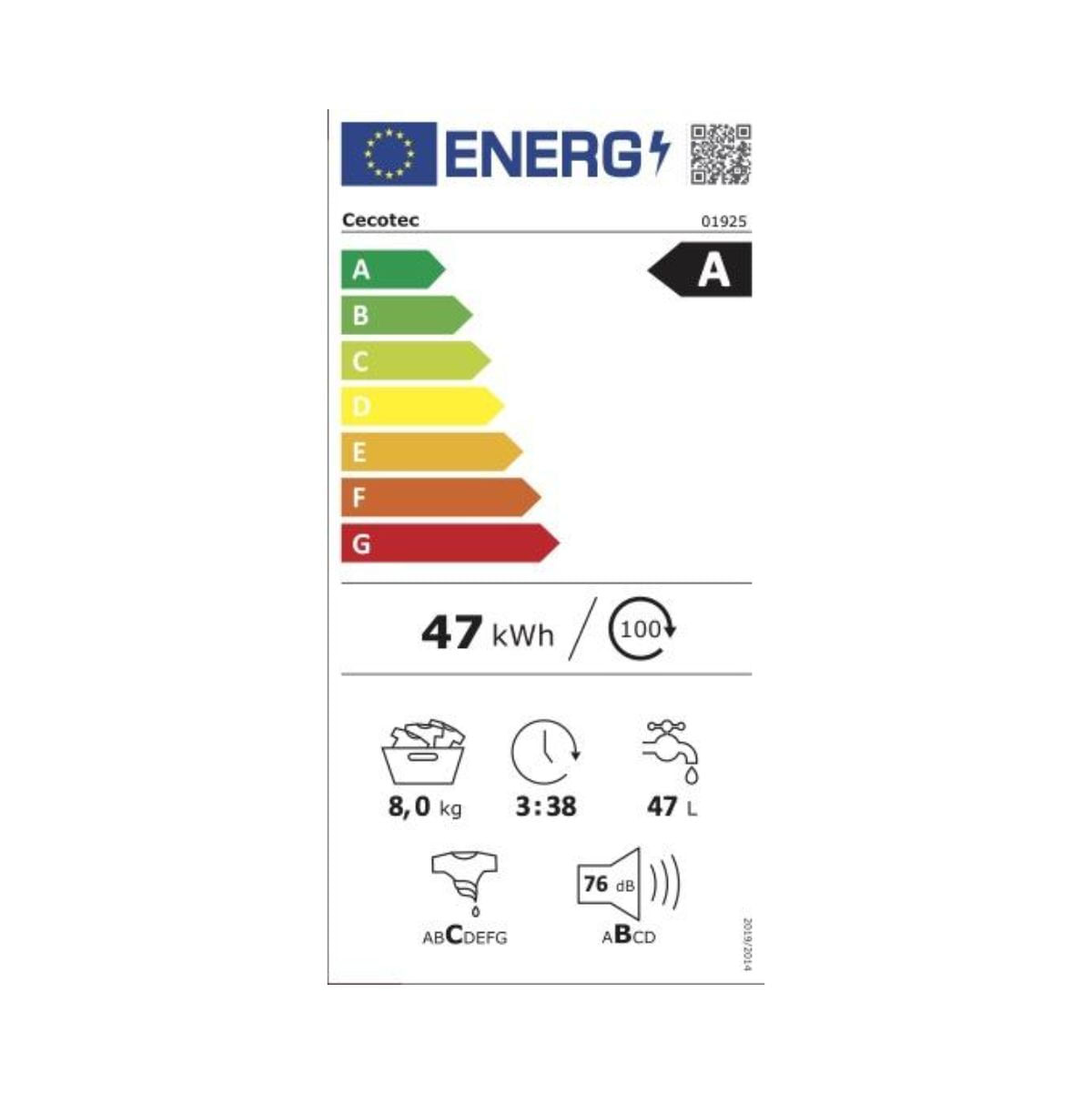 Lavadora-carga-frontal-Cecotec-Bolero-DressCode-8610-Inverter-8kg-1400-rpm-15-programas-A-negro-595-cm