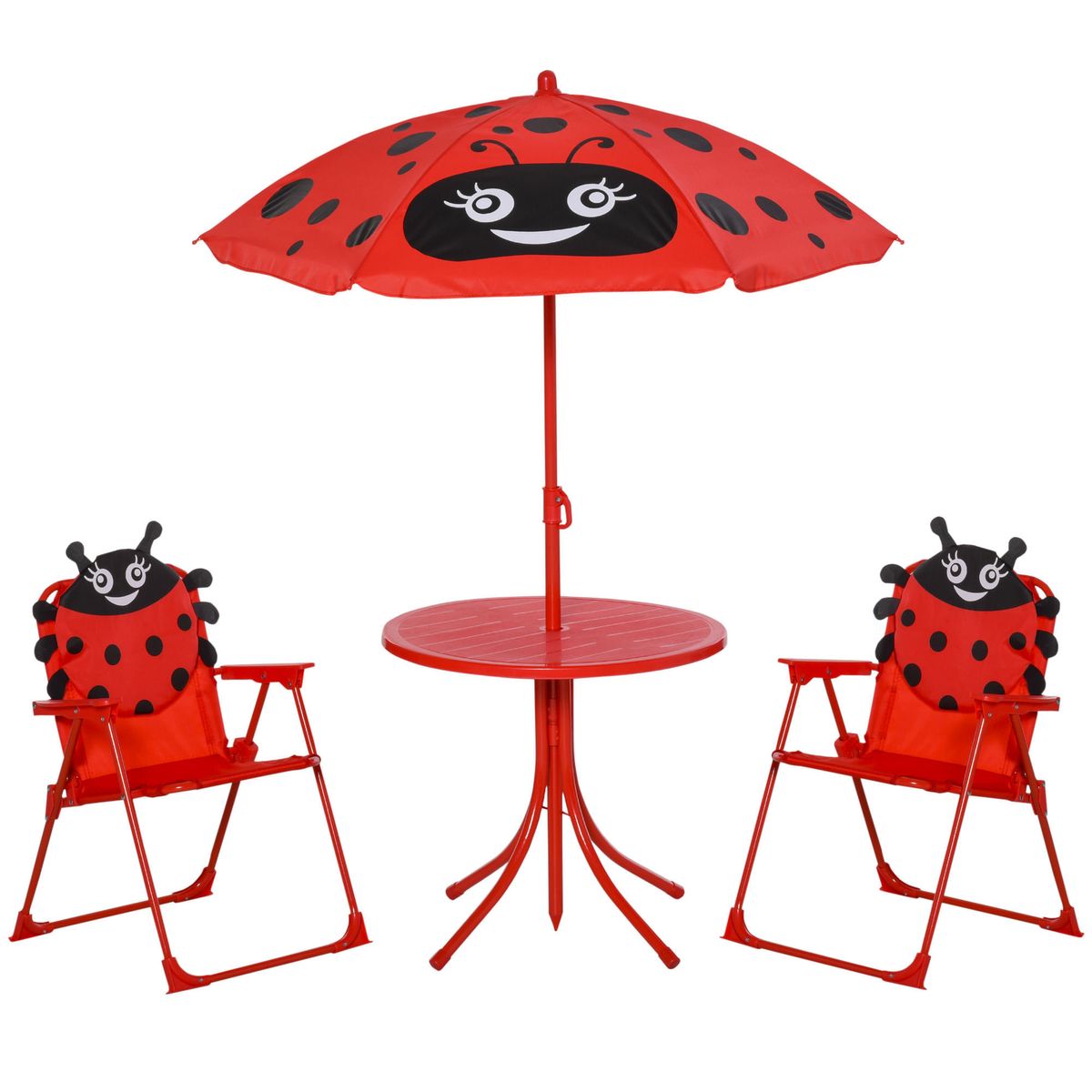 Conjunto-de-jardin-infantil-Mariquita-Outsunny-sombrilla---mesa---2-sillas-rojo-