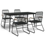 Conjunto-de-jardin-Bolonia-4-sillas---mesa-de-comedor-negro