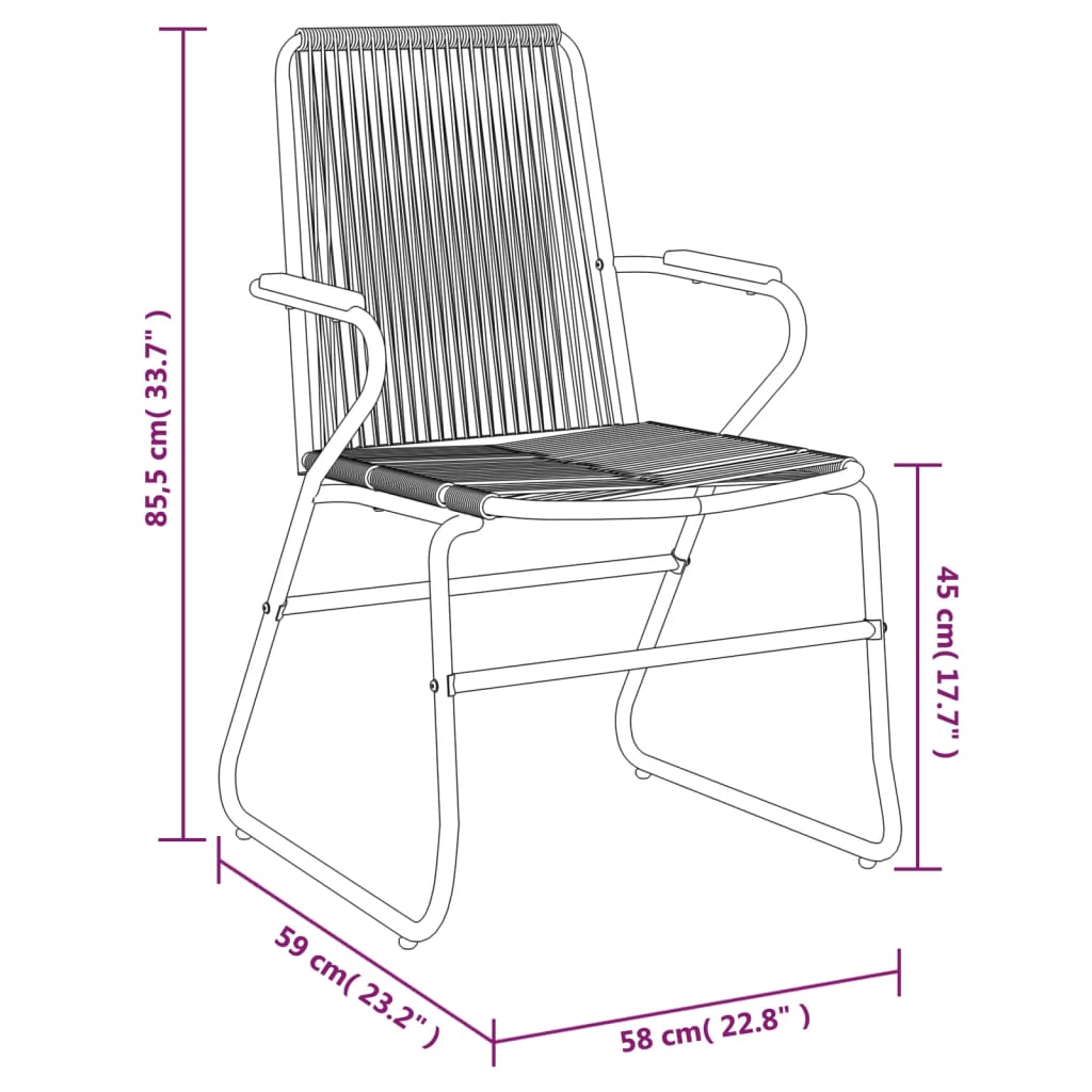 Conjunto-de-jardin-Bolonia-4-sillas---mesa-de-comedor-negro