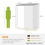 Caseta-de-jardin-Orleans-Outsunny-techo-inclinado---pestillo-marron-196x1615x945-cm