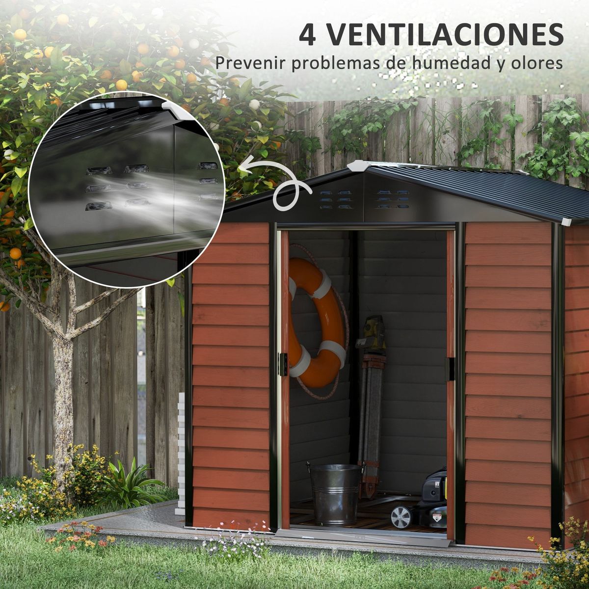 Caseta-de-jardin-Oxford-Outsunny-puertas-correderas---cerradura-marron-negro-198x240x206-cm-