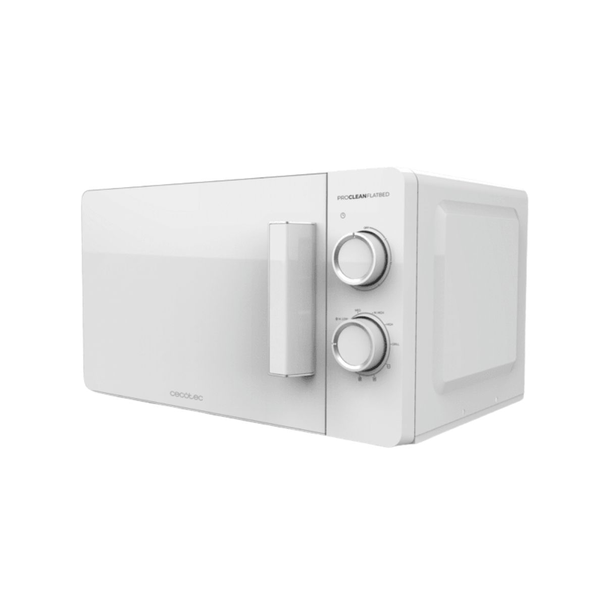 Microondas-sin-plato-Cecotec-Proclean-3120-Flatbed-700W-20L---Grill-blanco-fondo-blanco
