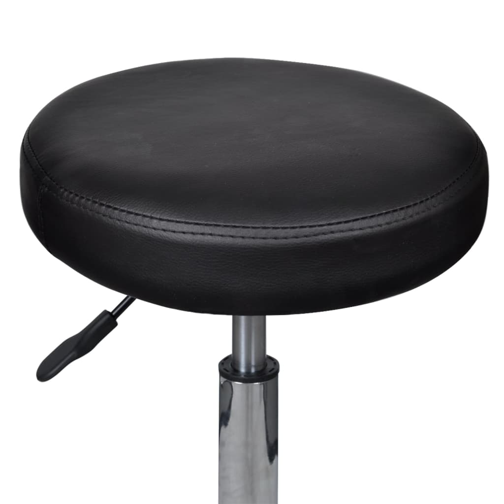 Taburete-Work-altura-ajustable---5-ruedas-negro-Ø52x64-84-cm-asiento