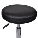 Taburete-Work-altura-ajustable---5-ruedas-negro-Ø52x64-84-cm-asiento