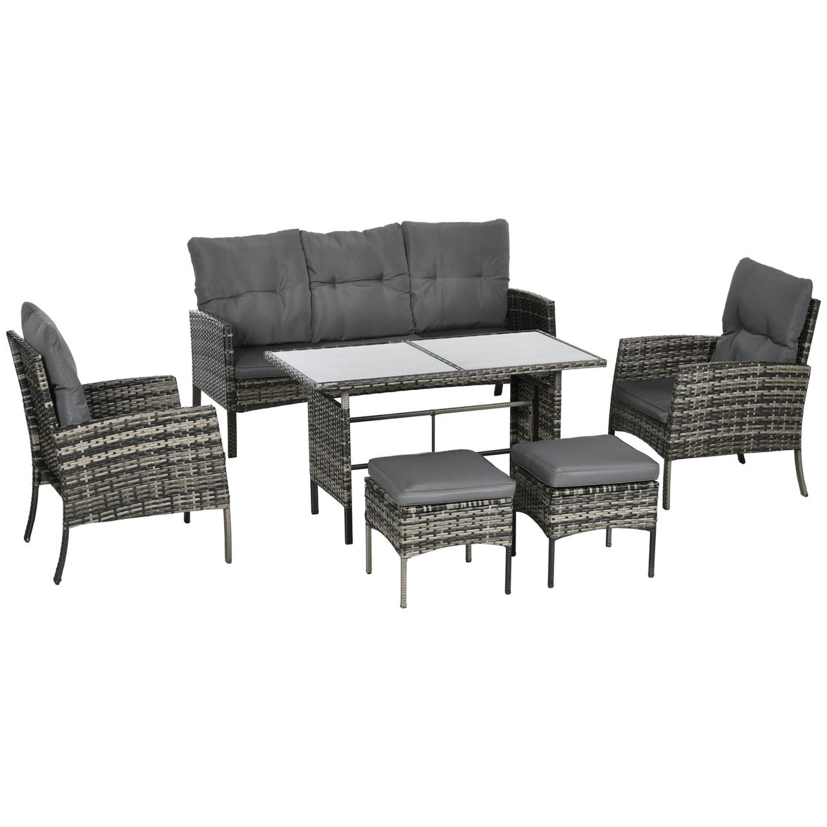 Conjunto-de-jardin-Camboya-Outsunny-sofa---2-sillones---2-taburetes---mesa-gris