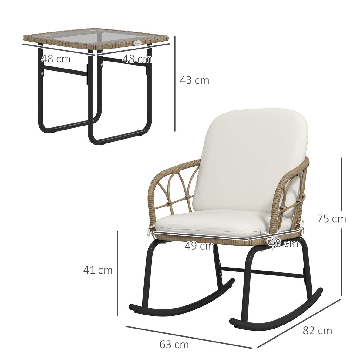 Conjunto-de-jardin-Candela-Outsunny-2-mecedoras---mesa-crema