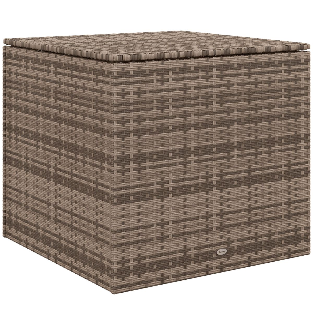 Baul-de-almacenaje-Arena-Outsunny-exterior-varilla-hidraulica-marron-70x75x75-cm