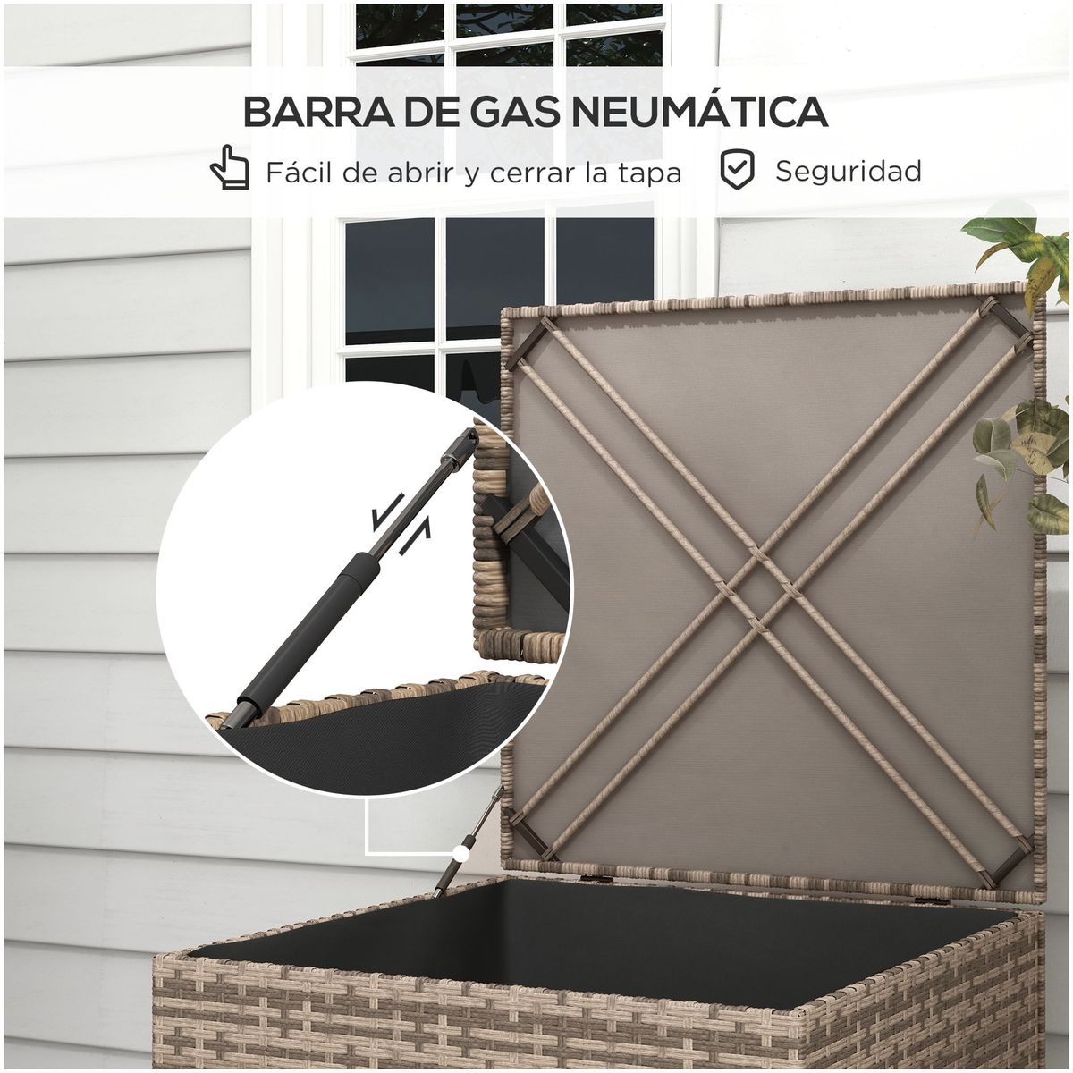 Baul-de-almacenaje-Arena-Outsunny-exterior-varilla-hidraulica-marron-70x75x75-cm