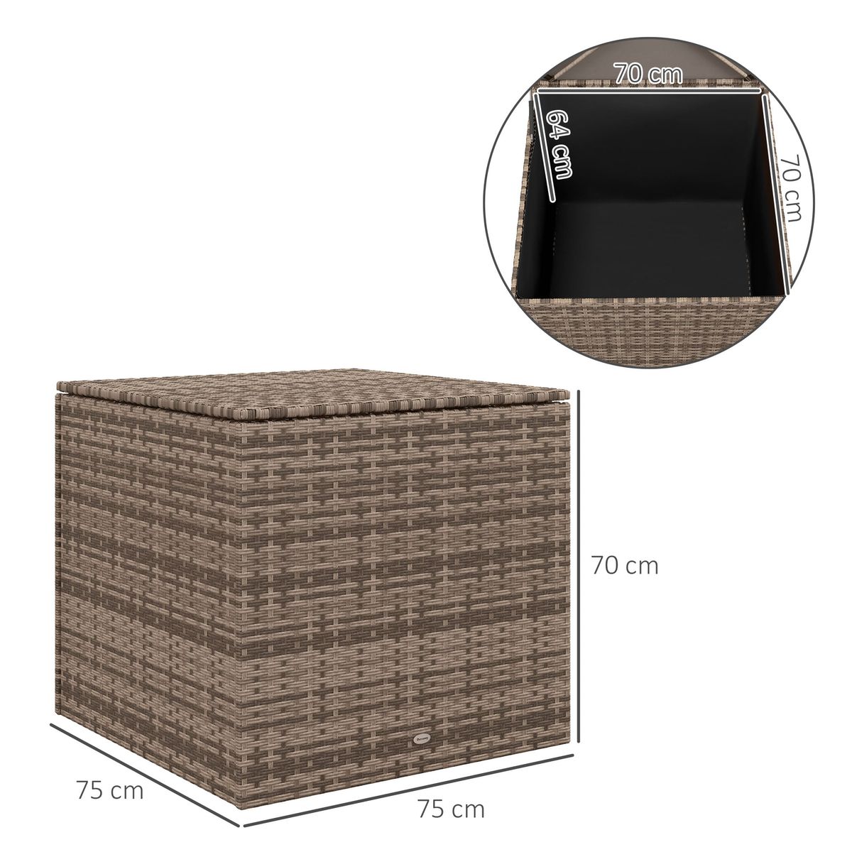 Baul-de-almacenaje-Arena-Outsunny-exterior-varilla-hidraulica-marron-70x75x75-cm