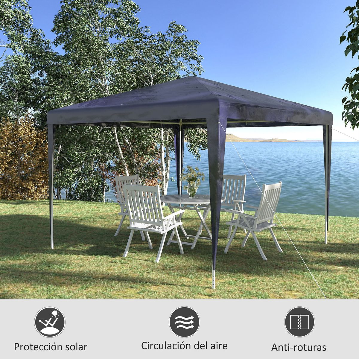 Carpa-desmontable-Trina-Outsunny-4-cuerdas---8-estacas-azul-252x293-cm