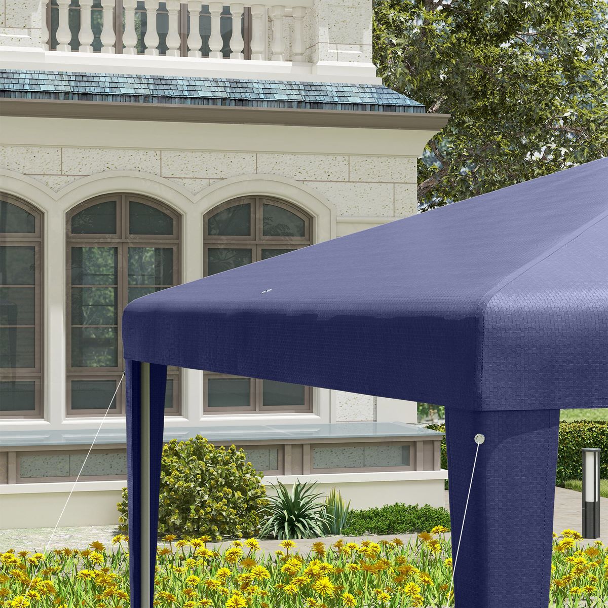 Carpa-desmontable-Trina-Outsunny-4-cuerdas---8-estacas-azul-252x293-cm