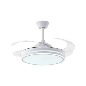 Ventilador de techo Atlantis 4 aspas retráctiles con mando a distancia blanco Ø50 cm