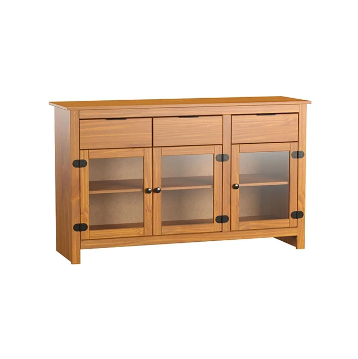 Aparador-Guinda-3-puertas---3-cajones-marron-80x133x40-cm-fondo-blanco