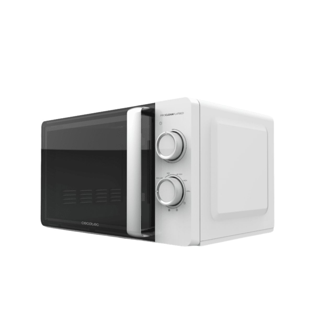 Microondas-sin-plato-Cecotec-Proclean-3110-Flatbed-700W-20L-Grill-blanco--lateral