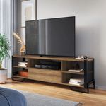 Mueble-de-TV-Jaen-1-cajon---5-estantes-negro-roble-57x183x40-cm-