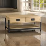 Mesa-de-centro-Vicka-2-cajones---estante-natural-negro-40x100x60-cm--ambientada