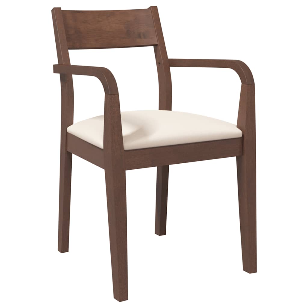 Pack-de-2-sillas-de-comedor-Arthur-reposabrazos---asiento-acolchado--marron