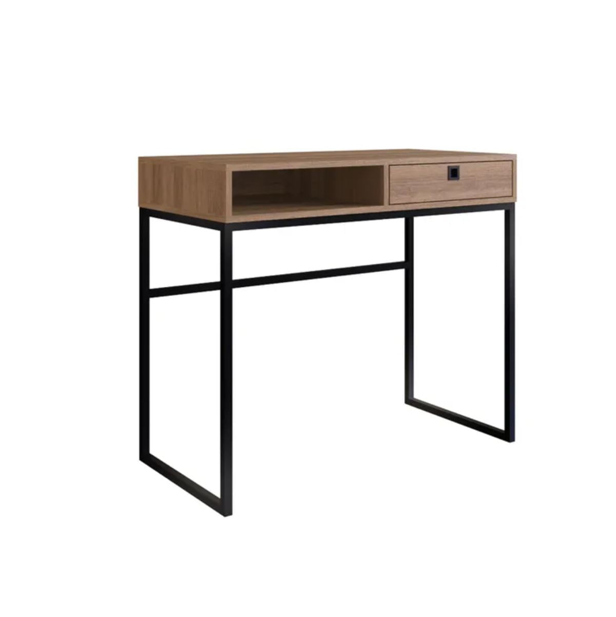 Escritorio-Leon-1-cajon---compartimento-natural-negro-75x90x45-cm-fondo-blanco
