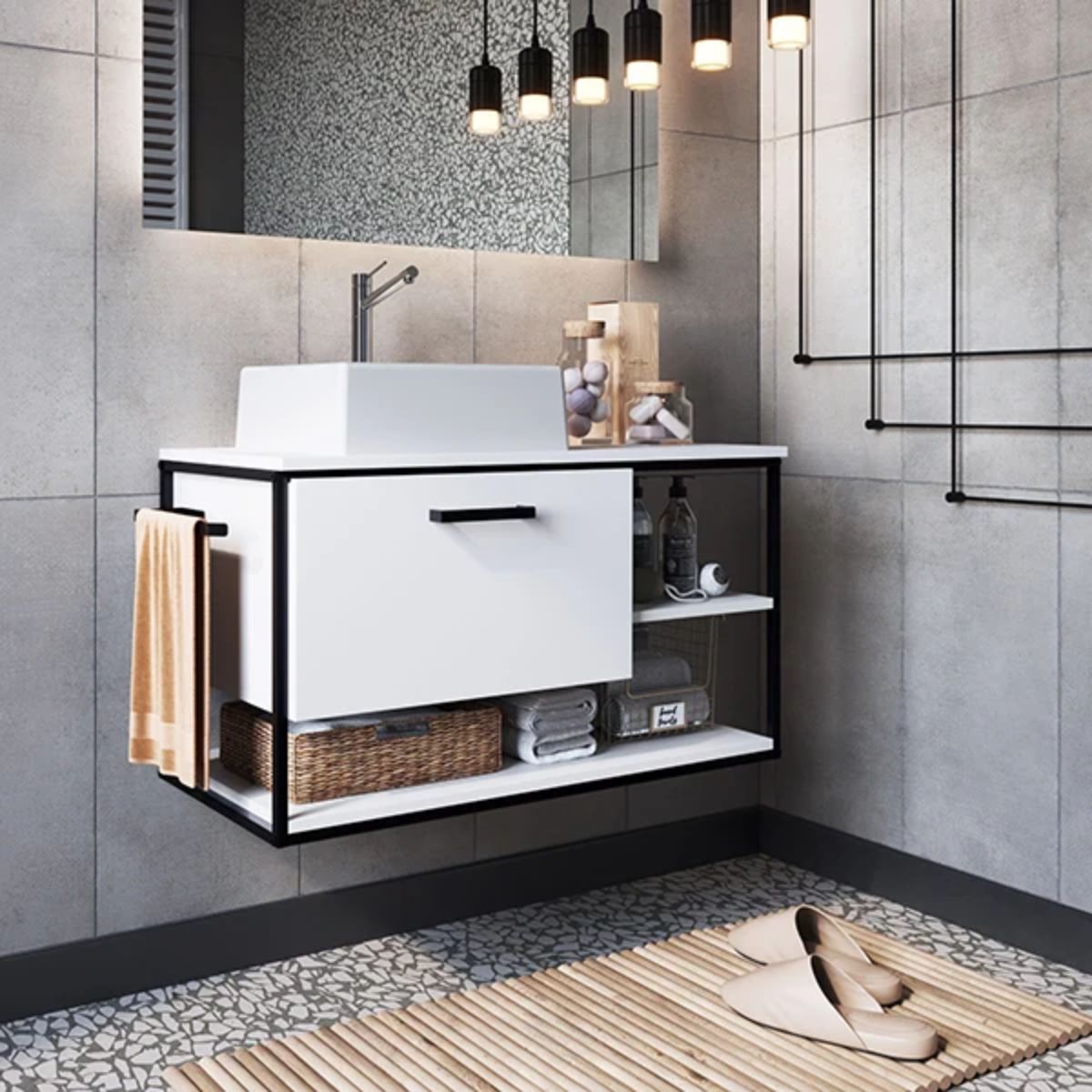 Mueble-de-baño-Elena-lavabo---cajon---2-estantes---toallero-blanco-55x80x42-cm-