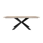 Mesa-de-comedor-Kyba-diseño-fijo-natural-negro-77x200x100-cm-frontal