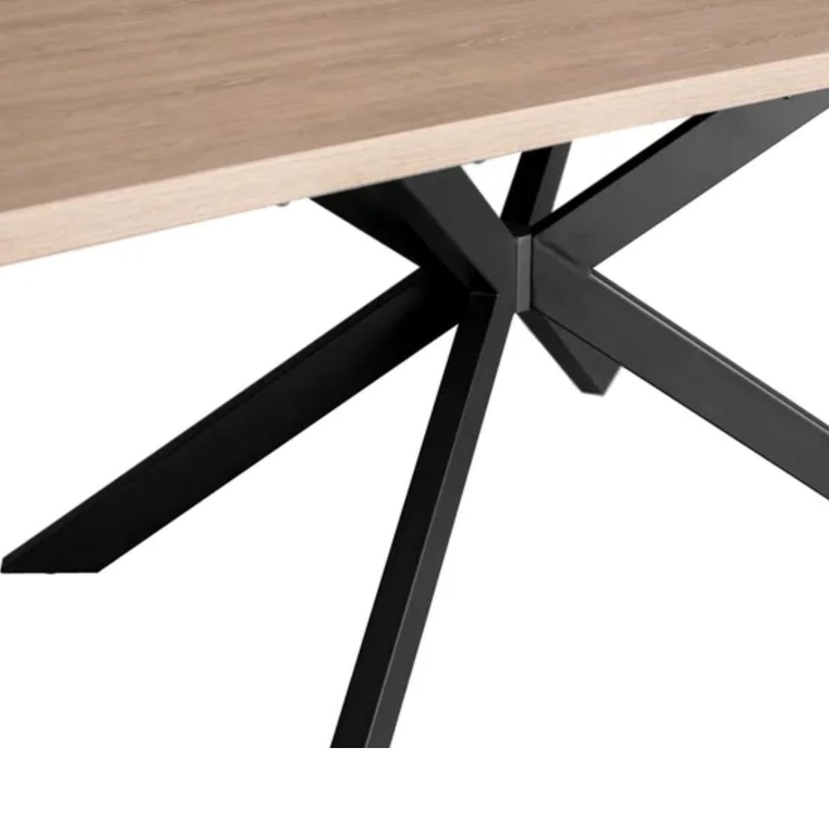 Mesa-de-comedor-Kyba-diseño-fijo-natural-negro-77x200x100-cm-detalle