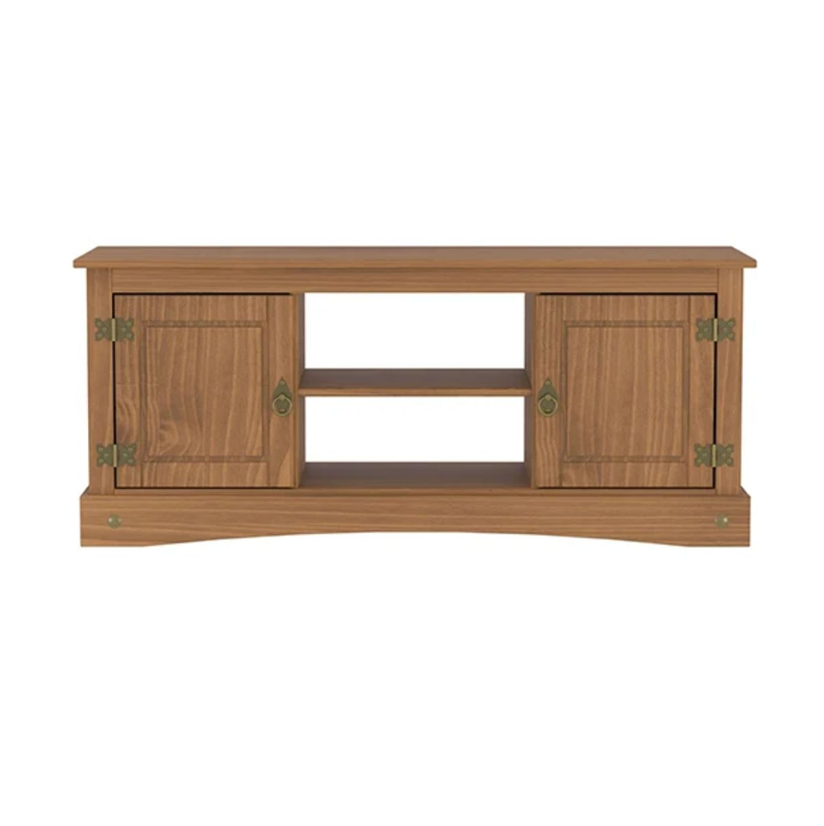 Mueble-de-TV-Aguila-2-puretas---2-compartimentos-marron-40x120x51-cm-frontal