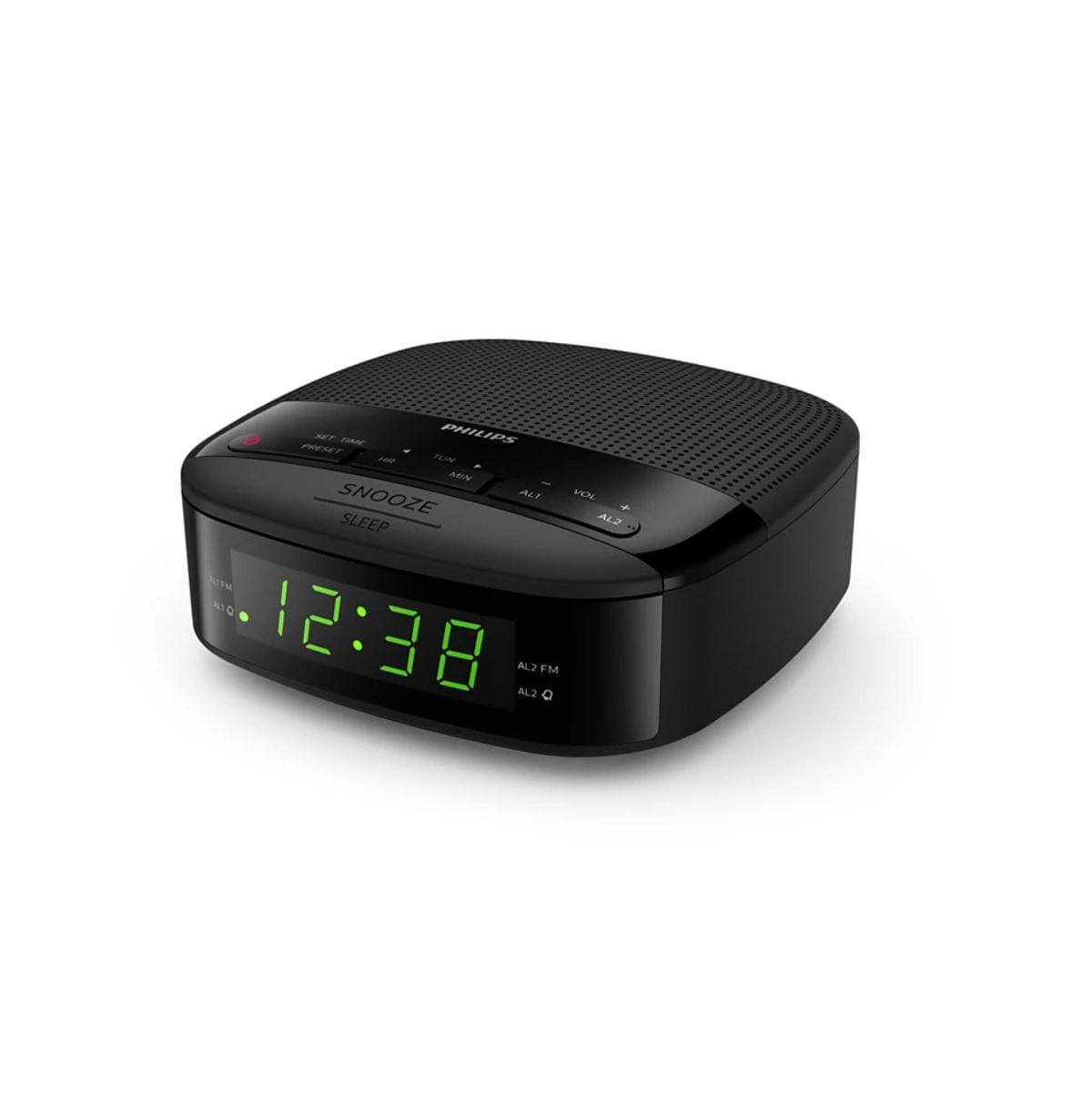 Radio-despertador-Philips-TAR3205-12-digital-FM-negro-fondo-blanco