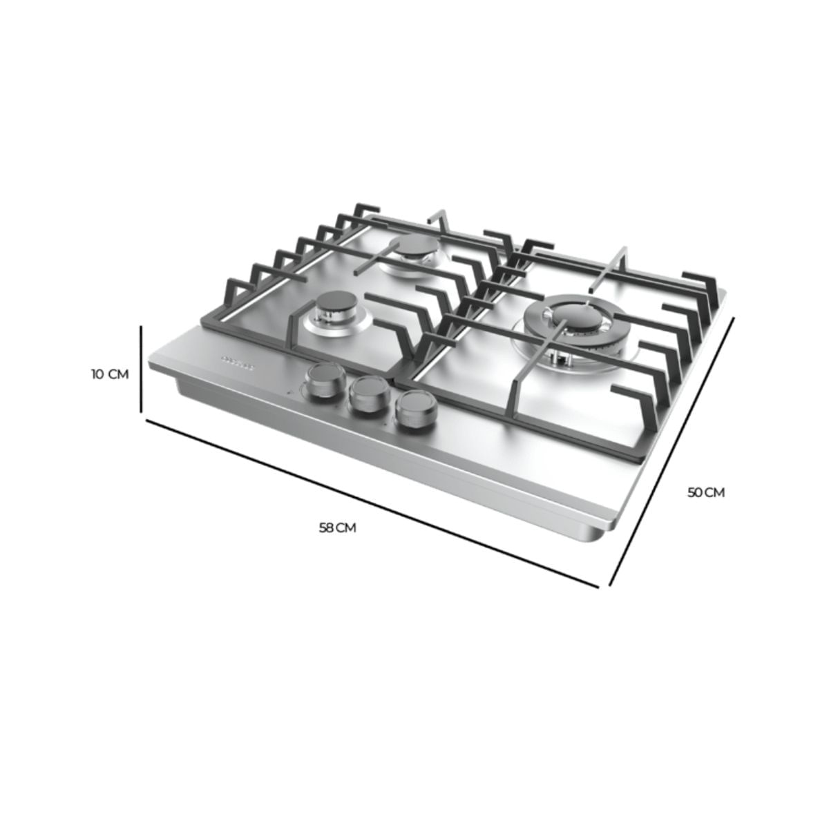 Placa-de-gas-Cecotec-Bolero-Squad-G-3200F-6250W-3-fuegos-inox-58-cm-medidas