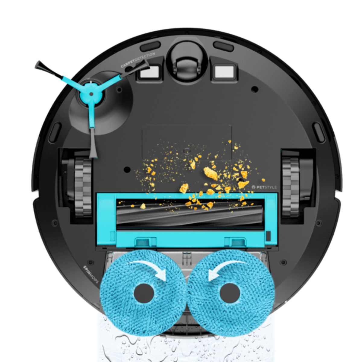 Robot-aspirador-Cecotec-Conga-9590-Spin-Revolution-Ultra-Power-Home-10000Pa-4-en-1-negro