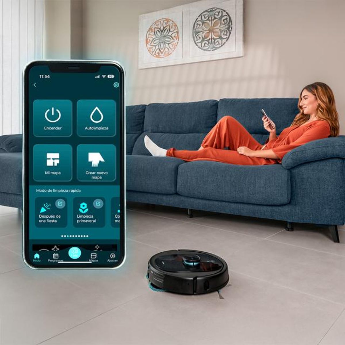 Robot-aspirador-Cecotec-Conga-9590-Spin-Revolution-Ultra-Power-Home-10000Pa-4-en-1-negro