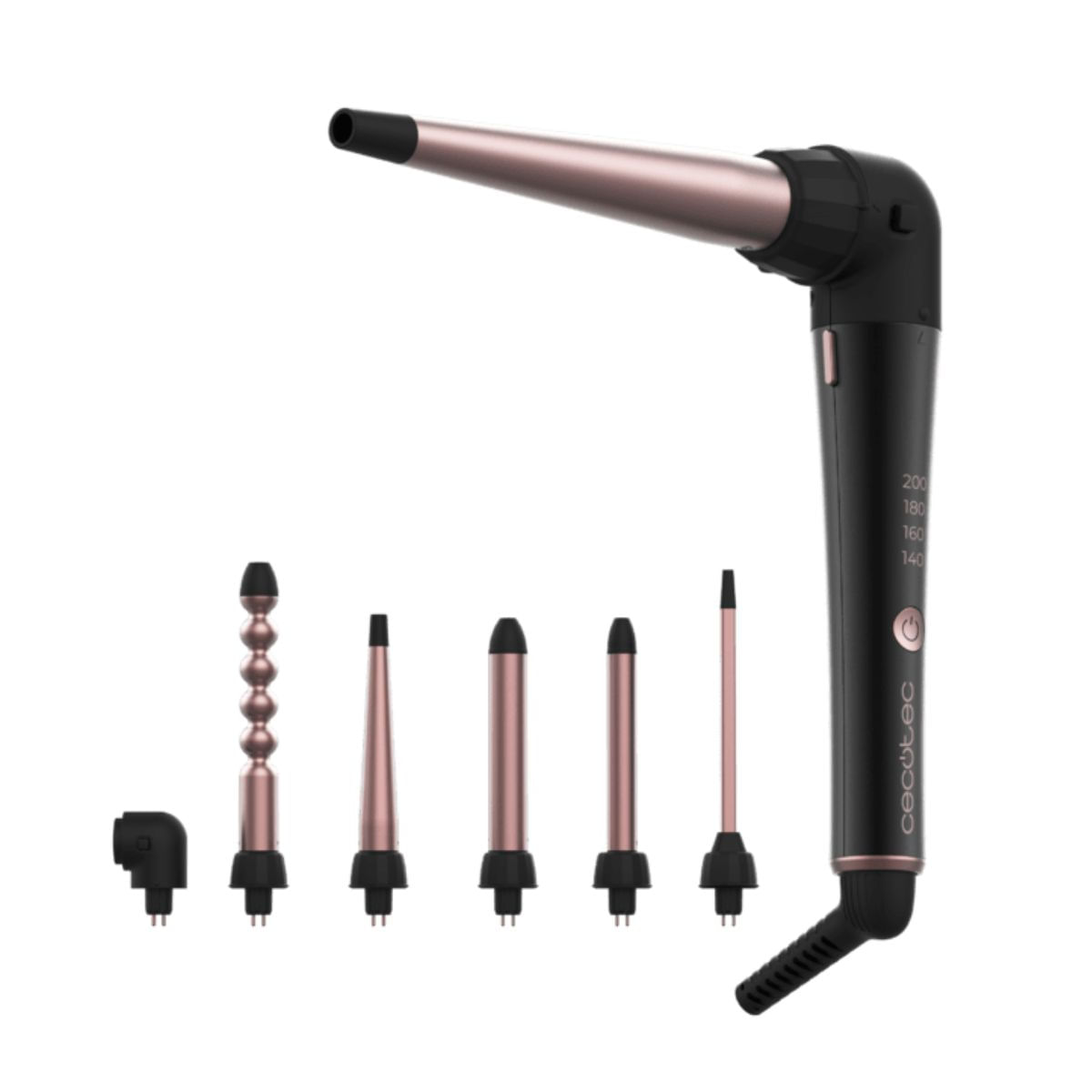 Rizador-de-pelo-Cecotec-SurfCare-MultiWaves-5-cabezales-intercambiables---codo-90º-negro