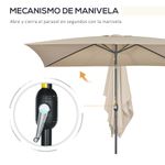 Sombrilla-Sand-Outsunny-inclinable---plegable-marron-253x195x295-cm