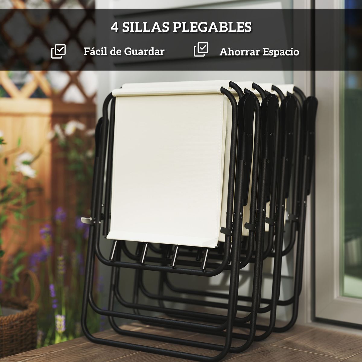 Conjunto-de-jardin-Perla-Outsunny-4-sillas---mesa---sombrilla-crema