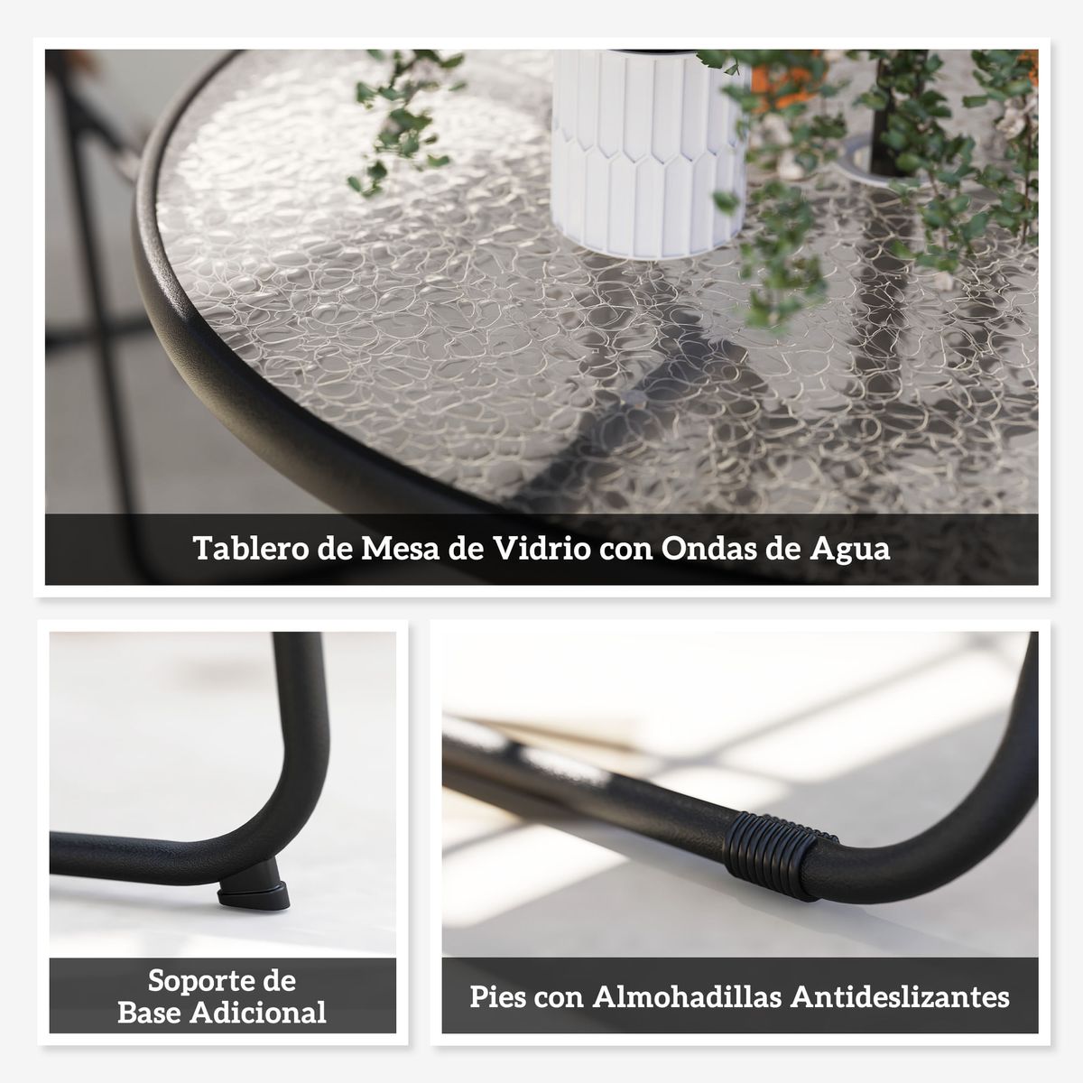 Conjunto-de-jardin-Perla-Outsunny-4-sillas---mesa---sombrilla-crema