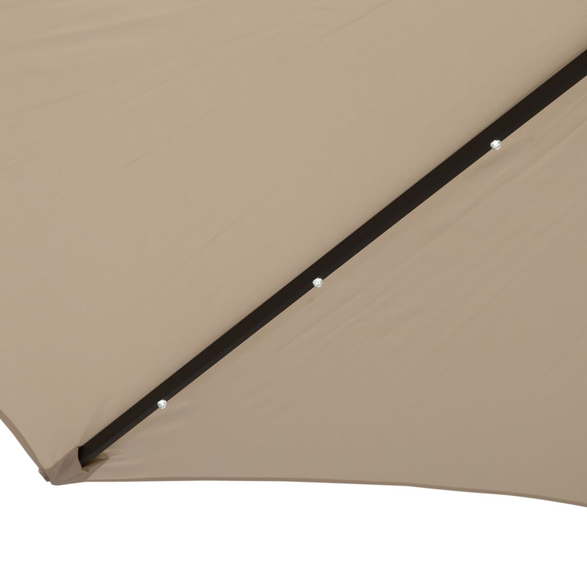 Sombrilla-Ambar-Outsunny-inclinable---24-luces-LED-crema-Ø268x238-cm-detalle
