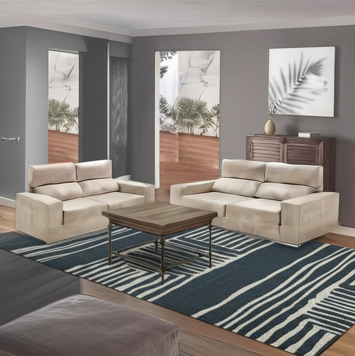 Conjunto-de-sofas-Alice-Velare-3---2-respaldo-reclinable-beige-ambientada-dos